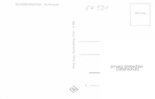 AK / Ansichtskarte Manderscheid Eifel Niederburg Ruine Kat. Manderscheid
