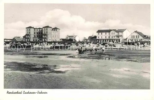 AK / Ansichtskarte Cuxhaven Duhnen Nordseebad Ebbe Strand