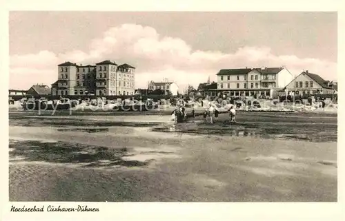 AK / Ansichtskarte Cuxhaven Duhnen Nordseebad Ebbe Strand