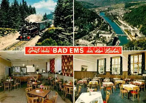 AK / Ansichtskarte Bad Ems Bahnhofgaststaette  Fliegeraufnahme Kat. Bad Ems