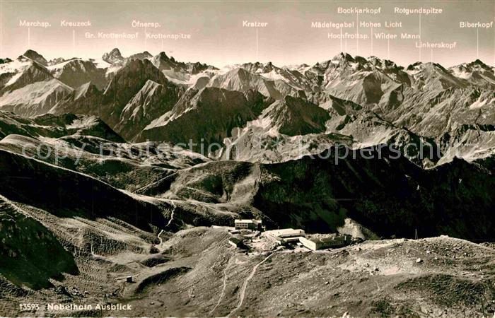 Ak Ansichtskarte Oberstdorf Nebelhorn Edmund Probst Haus Kat