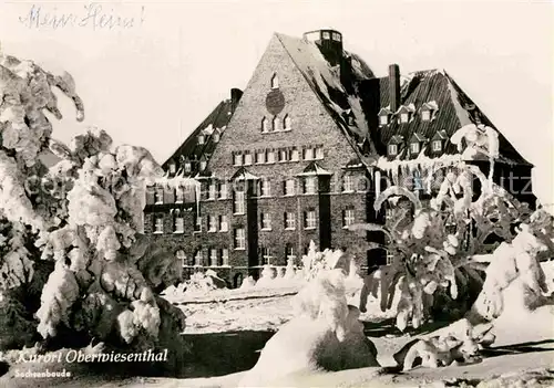 AK / Ansichtskarte Oberwiesenthal Erzgebirge Sachsenbaude  Kat. Oberwiesenthal