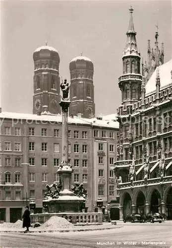 AK / Ansichtskarte Muenchen Marienplatz  Kat. Muenchen