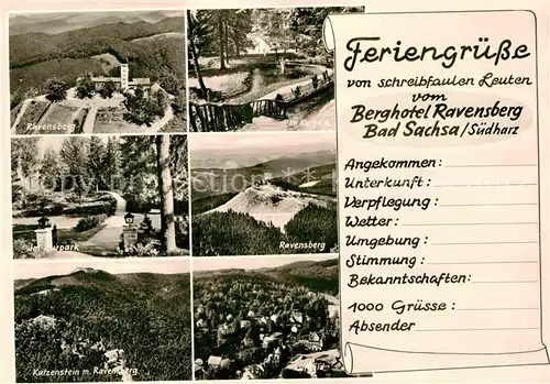 AK / Ansichtskarte Bad Sachsa Harz Berghotel Ravensberg  Kat. Bad Sachsa