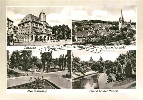 AK / Ansichtskarte Menden Sauerland Rathaus Hoenne  Kat. Menden (Sauerland)