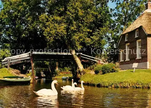AK / Ansichtskarte Giethoorn Schwaene Haus am Wasser Kat. Steenwijkerland