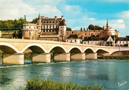 AK / Ansichtskarte Amboise Pont sur la Loire et Chateau Kat. Amboise