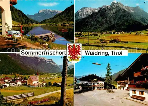 AK / Ansichtskarte Waidring Tirol Pillersee mit Steinplatte Waidring Dorfplatz Kat. Waidring
