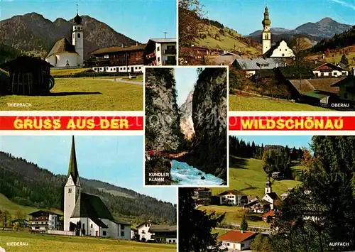 AK / Ansichtskarte Wildschoenau Tirol Oberau Auffach Niederau Thierbach