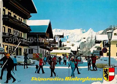 AK / Ansichtskarte Hinterglemm Saalbach Skigebiet Ortspartie