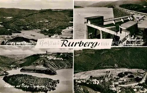 AK / Ansichtskarte Rurberg Panorama mit Obersee Rurtalsperre Schwammenauel Urftsee Burg Vogelsang Fliegeraufnahme Kat. Simmerath