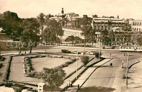 AK / Ansichtskarte Dresden Zwinger Postplatz Ostraallee Kat. Dresden Elbe