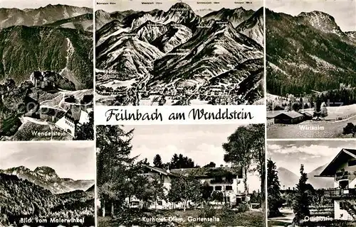 AK / Ansichtskarte Feilnbach Bad Gesamtansicht mit Wendelstein Kurhotel Wirtsalm Bayerische Alpen Kat. Bad Feilnbach