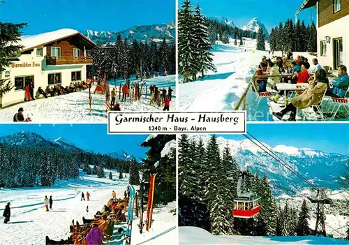 AK / Ansichtskarte Garmisch Partenkirchen Skigebiet am Hausberg Kat. Garmisch Partenkirchen