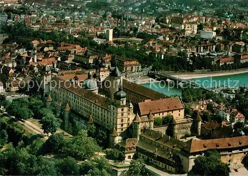 AK / Ansichtskarte Wuerzburg Fliegeraufnahme Festung Marienberg Kat. Wuerzburg