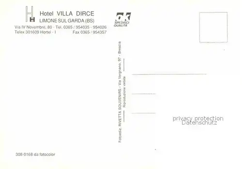 AK / Ansichtskarte Limone sul Garda Hotel Villa Dirce Kat. 