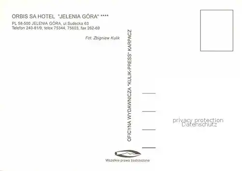 AK / Ansichtskarte Jelenia Gora Hirschberg Schlesien Hotel