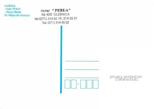 AK / Ansichtskarte Olesnica Hotel Perta Kat. Oels Niederschlesien