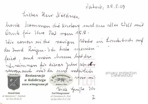 AK / Ansichtskarte Kolberg Ostseebad Kolobrzeg Restaurant Domek Kata Kat. Kolobrzeg
