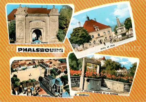 AK / Ansichtskarte Phalsbourg Porte de France Hotel de Ville Fliegeraufnahme  Kat. Phalsbourg