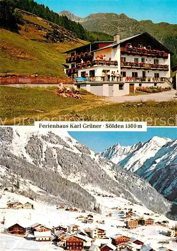 AK / Ansichtskarte Soelden oetztal Ferienhaus Karl Gruener Kat. Soelden