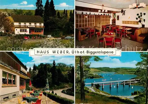 AK / Ansichtskarte Olpe Biggesee Haus Weber BiggetalsperreGastraum Terrasse Kat. Olpe