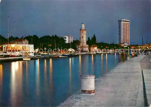 AK / Ansichtskarte Rimini Porto Canale con le sfondo del Grattacielo Kat. Rimini