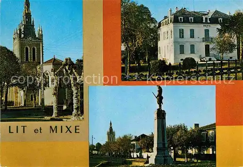 AK / Ansichtskarte Lit et Mixe Eglise Hotel de Ville Monument aux Morts Kat. Lit et Mixe