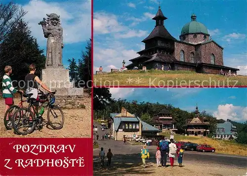 AK / Ansichtskarte Beskydy Radegast socha pohanskeho boha Kaple sv Cyrila a Metodeje Pustevny