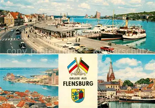 AK / Ansichtskarte Flensburg Hafenpartie Teilansichten Kat. Flensburg