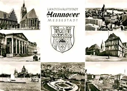 AK / Ansichtskarte Hannover Landtagsgebaeude Niedersachsen Stadion Ballhof Marktkirche Kat. Hannover
