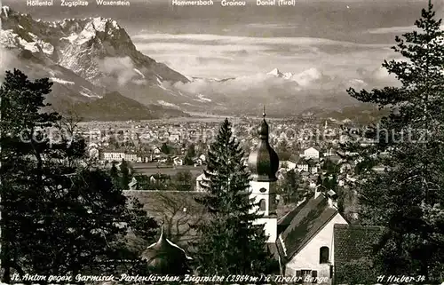 AK / Ansichtskarte Garmisch Partenkirchen St. Anton Zugspitze Foto H. Huber Nr. 34 Kat. Garmisch Partenkirchen