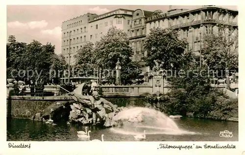 AK / Ansichtskarte Duesseldorf Tritonengruppe Corneliusplatz  Kat. Duesseldorf