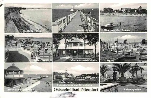 AK / Ansichtskarte Niendorf Ostseebad Badestrand Kinderheim Antoniushaus Meerwassertrinkhalle  Kat. Timmendorfer Strand