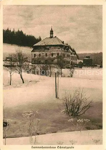 AK / Ansichtskarte Schmalzgrube Hammerherrenhaus Winter Kat. Joehstadt