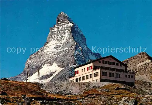 AK / Ansichtskarte Zermatt VS Hotel Schwarzsee Matterhorn Kat. Zermatt