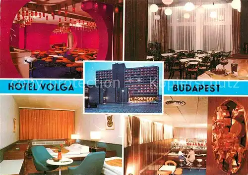 AK / Ansichtskarte Budapest Hotel Volga Bar Doppelzimmer Restaurant  Kat. Budapest