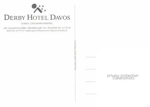 AK / Ansichtskarte Davos Dorf GR Derby Hotel Lobby Hallenbad Restaurant  Kat. Davos
