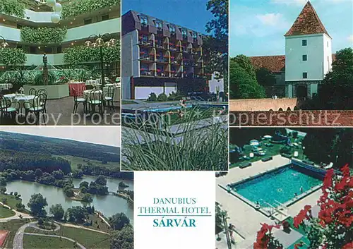 AK / Ansichtskarte Sarvar Fliegeraufnahme Danubius Thermal Hotel Gartenlobby Kat. Ungarn