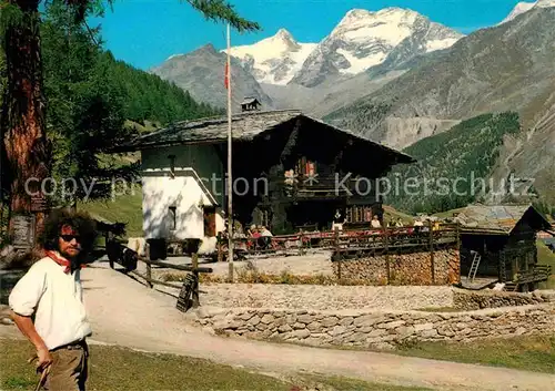 AK / Ansichtskarte Saas Fee Restaurant Schaeferstube  Kat. Saas Fee