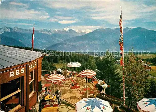 AK / Ansichtskarte Crans sur Sierre Hotel Restaurant Mont Blanc Kat. Crans Montana