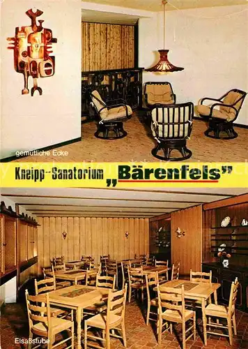 AK / Ansichtskarte Weiskirchen Schwarzwald Kneipp Sanatorium Baerenfels 