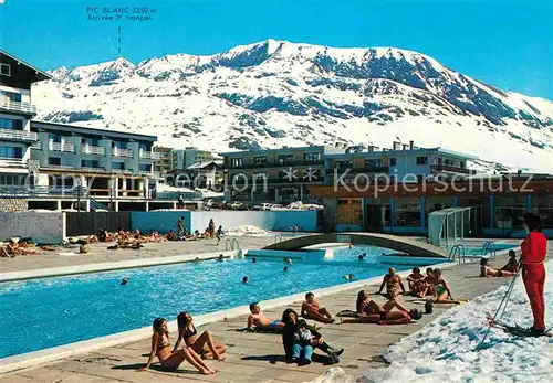 AK / Ansichtskarte Alpe d Huez Isere Schwimmbad