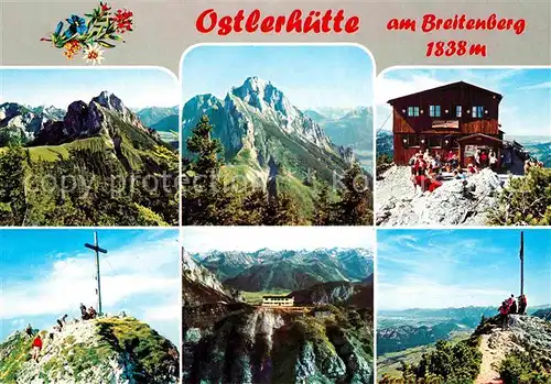 AK / Ansichtskarte Ostlerhuette Panorama Gipfelkreuz Teilansicht  Kat. Pfronten