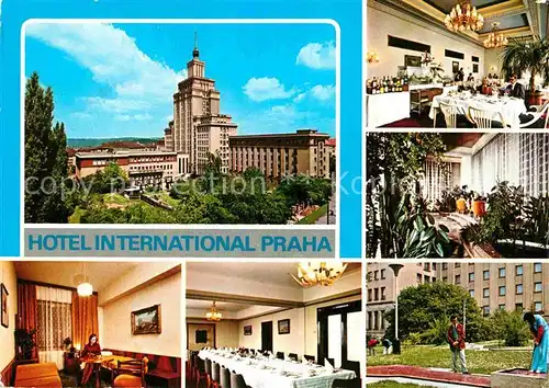 AK / Ansichtskarte Praha Prahy Prague Hotel International Minigolf Speisesaal Empfang Kat. Praha