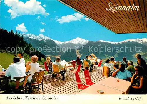AK / Ansichtskarte Ramsberg Zillertal Berg Restaurant Sonnalm Terrasse Kat. Ramsau im Zillertal