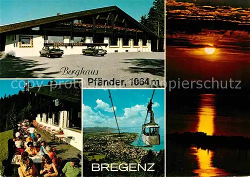 AK / Ansichtskarte Bregenz Vorarlberg Berghaus Pfaender Terrasse Selbahn Stimmungsbild Kat. Bregenz