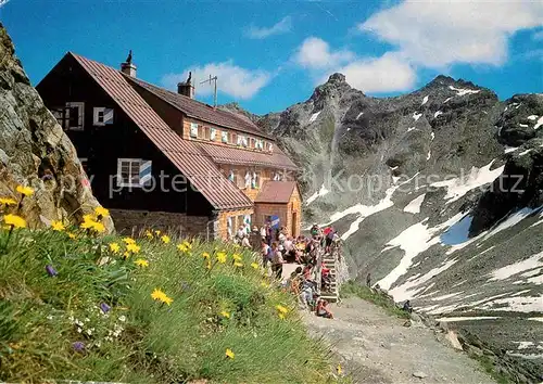 AK / Ansichtskarte Silvretta Saarbruecker Huette mit Lobturm Kat. Silvretta