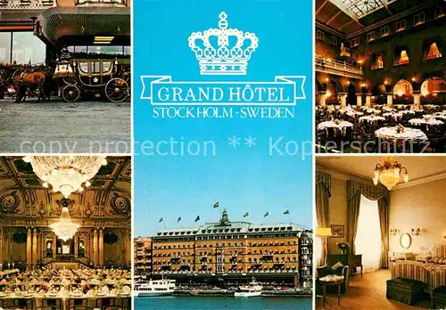 AK / Ansichtskarte Stockholm Grand Hotel Sjuglasvagnen Vintertraedgarden och Royal Suite Kat. Stockholm