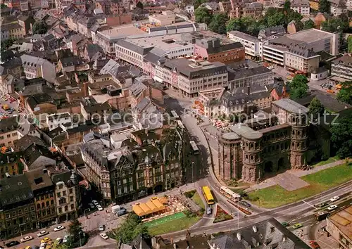 AK / Ansichtskarte Trier Porta Nigra Schwarzes Tor Fliegeraufnahme Kat. Trier